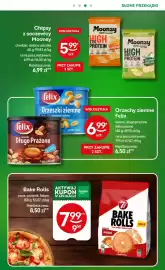 Żabka gazetka Strona 28: Chipsy z soczewicy Moonsy cheddar €5,99, Bake Rolls pizza 7 Days €7,99