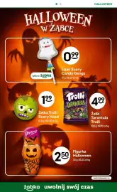Żabka gazetka Strona 32: Żelka Trolli Scary Head €1,99, Lizak Scary Candy Gangs €0,99