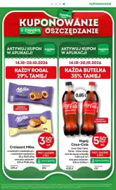 Żabka gazetka Strona 37: Croissant Milka z nadzieniem czekoladowym €3,50, Napój gazowany Coca-Cola zero cukru €5,50