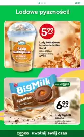 Żabka gazetka Strona 67: Lody koktajlowe krówka-kukułka €5,99, Lody Big Milk Ciacho waniliowo-karmelowe €6,99