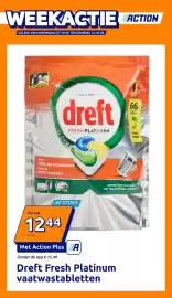 Action folder week 41 Pagina 1: Dreft Fresh Platinum vaatwastabletten €12,44