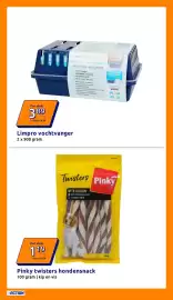 Action folder week 41 Pagina 20: Pinky twist ers hondensnack €1,19, Limpro vochtvanger €3,89