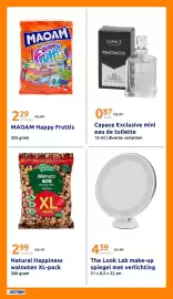 Action folder week 41 Pagina 25: The Look Lab make-up spiegel met verlichting €4,39, Natural Happiness walnoten XL-pack €2,99