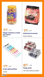 Action folder week 41 Pagina 32: Teddy plaid €6,95, Happy Creations cracker mix Classic €1,39