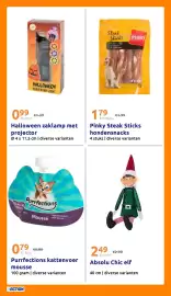Action folder week 41 Pagina 33: Purrfections kattenvoer mousse €0,79, Pinky steak sticks hondensnacks €1,79