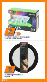 Action folder week 41 Pagina 34: Lsc smart connect slimme spots €9,95, Redstone pannendeksel €3,97