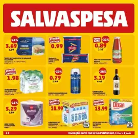 Volantino PENNY Pagina 11: Tonno all'olio di semi di girasole Gran Mare €3,69, Spaghetti, penne rigate Barilla €0,99
