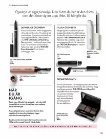 Oriflame reklamblad Sida 109: THE One Brow Pomade €199,00, The One Browcara Lift & Fix €159,00