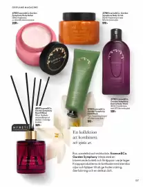 Oriflame reklamblad Sida 127: Essense&Co.Garden Symphony Body Butter €229,00, Essense&Co. Garden Symphony Body Scrub €199,00