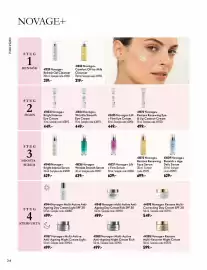 Oriflame reklamblad Sida 34: Novage+ Wrinkle Smooth Serum €629,00, Novage+ Lift + Firm Serum €629,00