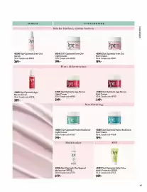 Oriflame reklamblad Sida 41: Opt Optimals Hydra Radiance Rich Cream €199,00, Opt Optimals Even Out Serum €269,00