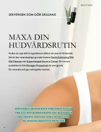 Oriflame reklamblad Sida 6: SEKVENSEN SOM GÖR SKILLNAD NOVIAGE OVAGE BEAUTY NEWS MAXA DIN HUDVÅRDSRUTIN Huden tar upp aktiva