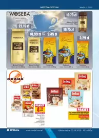 Specjał gazetka Strona 12: Napój Inka karton €19,00, Kaw Inka mix €0,02