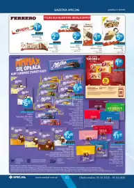 Specjał gazetka Strona 22: Rogal 7 Days €1,85, Milka Alpejskie Mleczko €12,69