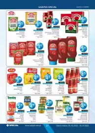 Specjał gazetka Strona 31: Pomidory bez skórki €3,54, Ketchup Dawtona czysty skład €3,75