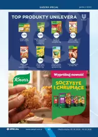 Specjał gazetka Strona 49: Knorr Fix Spaghetti bolognese €3,49, Knorr bulion rosół z kury €2,59