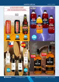 Specjał gazetka Strona 81: Napój winny Grzmot €5,45, Wino Półwytrawne Chilijskie Białe/Czerwone €13,39