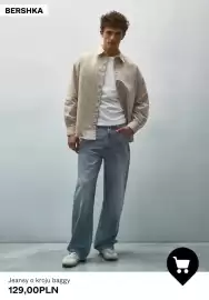 Bershka gazetka tydzień 41 Strona 2: Jeansy o kroju baggy Bershka €129,00