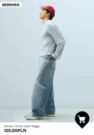 Bershka gazetka tydzień 41 Strona 7: Jeansy o kroju super baggy Bershka €129,00