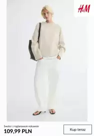 H&M gazetka tydzień 41 Strona 9: Sweter z reglanowym rękawem H & M €109,99