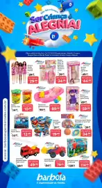 Tabloide Barbosa Supermercados Página 1: Brinquedo apolo chute a gol €114,99, Boneca Cheirosinha Apollo (Cores) €59,99