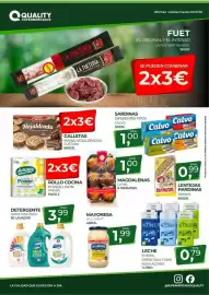 Folleto Quality Supermercados Página 4: Isamari lentejas pardinas €0,99, Calvo - sardinas €1,00