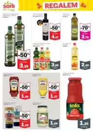 Catálogo Sorli Página 22: Heinz mostassa suau €1,27, Carbonell oli d'oliva 1º intens, 0,4º suau o extrasuau mescla €3,99