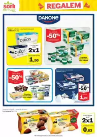 Catálogo Sorli Página 36: Danone Skyr natural o de maduixa €1,24, Oikos yogur griego natural €1,50