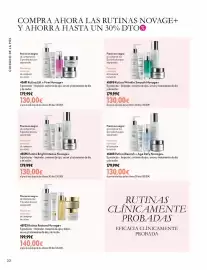 Catálogo Oriflame Página 32: Novage+ Rutina Blemish + Age Defy €130,00, Novage Rutina Bright Intense Novage+ €130,00