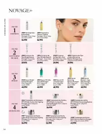 Catálogo Oriflame Página 34: Novage+ Contorno de Ojos Bright Intense €29,99, Novage+ Serum Bright Intense €48,99