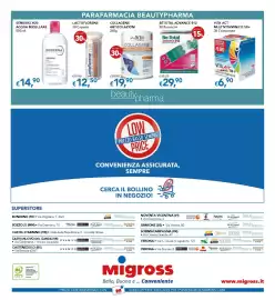 Volantino Migross Superstore Pagina 20: Be-Total Advance B12 €29,90, Bioderma Sensibio H2O acqua micellare €14,90