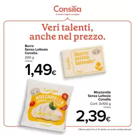 Volantino Italmark Pagina 32: Mozzarella senza lattosio Consilia €2,39, Burro senza lattosio Consilia €1,49