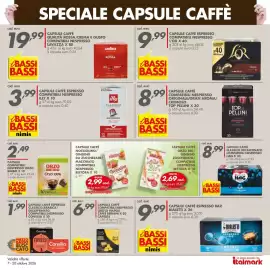 Volantino Italmark Pagina 9: Capsule compatibili Nespresso orzo Bimbo €2,49, Capsule caffè espresso classico Consilia €1,99
