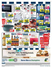 Pick n Pay catalogue Page 2: Sunlight Laundry Soap €24,99, Vodacom V54 32GB €699,00