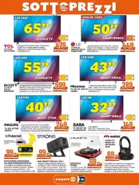 Volantino Ipercoop Pagina 2: Sony TV LED 55" UHD 4K €599,00, Philips TV LED 40"FHD 40PFS6 €249,00