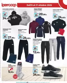 Volantino Ipercoop Pagina 28: Felpa uomo Champion €34,90, Pantaloni donna o uomo Lonsdale €13,90