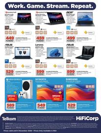 HiFi Corp catalogue Page 4: SAMSUNG 65-Inch Mini-LED TV 65M70H €529,00, SKYWORTH 55-inch QLED 55Q6600K €549,00