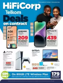 HiFi Corp catalogue Page 1: Orion 14 Intel Core i3 Laptop €449,00, PS5 Slim Digital 825GB €689,00