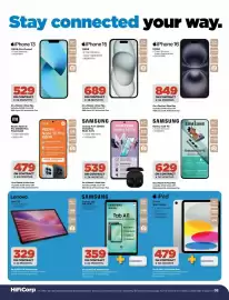 HiFi Corp catalogue Page 3: IPhone 15 €689,00, SAMSUNG Galaxy A37 256GB €539,00