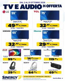 Volantino Sinergy Pagina 8: LG Smart TV 55" €49,95, TV LED 24" Mivar €99,90