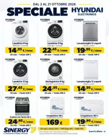 Volantino Sinergy Pagina 6: Lavatrice 12 kg €27,45, Lavatrice Hyundai €22,45