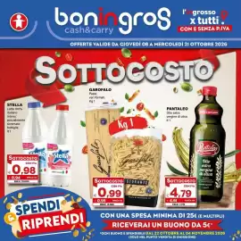 Volantino Boningros Cash and Carry Pagina 1: Stella Latte 100% italiano €0,98
