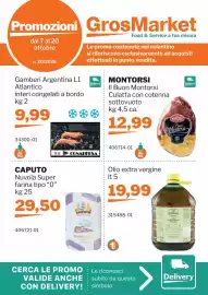 Volantino GrosMarket Pagina 1: Caputo Nuvola Super farina tipo "O" €29,50, Olio extra vergine Olitalia €19,99
