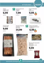 Volantino GrosMarket Pagina 5: Gamberi Argentina sgusciati €14,99, Anelli di totano Atlantico €7,99