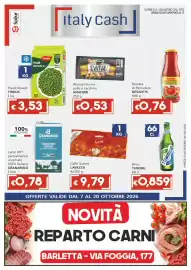 Volantino Italy Cash Pagina 1: Caffè Suerte LAVAZZA €9,79, Latte UHT parzialmente scremato GRANAROLO €0,78