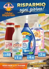 Volantino Mister Risparmio Pagina 1: Mister. Risparmio RISPARMIO ogni giorno! Super Sottocosto NUOVO FORMATO XXL NAPOLI 1978