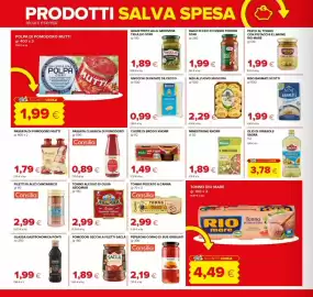 Volantino Tigre Pagina 12: Tonno all'olio di oliva Asdomar €2,99, Gnocchi di patate De Cecco €0,99