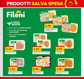 Volantino Tigre Pagina 3: Cotolette di pollo Fileni €3,69, Pollo Rusticanello €8,99