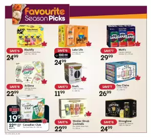 Sobeys flyer week 41 Page 6: Stickler Shrub Cocktails €22,99, Eau Claire Cocktail Caddy €26,99