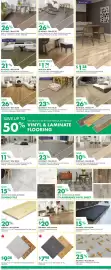 Kent flyer week 41 Page 6: Assorted Pre-Cut Vinyl €99,99, Erahome 12mm Belledune Water Resistant Laminate Flooring €2,18
